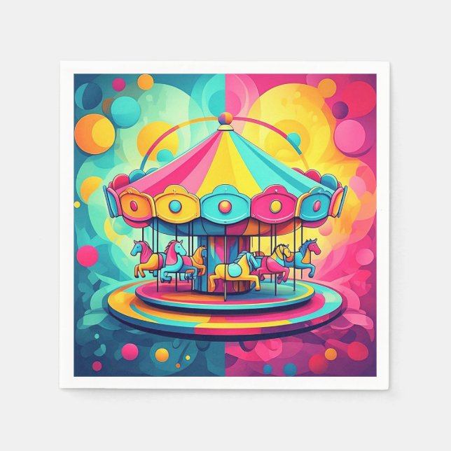 SERVIETTE EN PAPIER " WHIRLLING WONDER " (Devant)