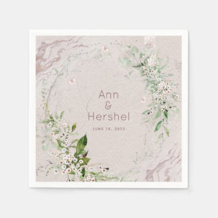 Serviette En Papier Whisper & Blush 2 Mariage Cocktail serviettes
