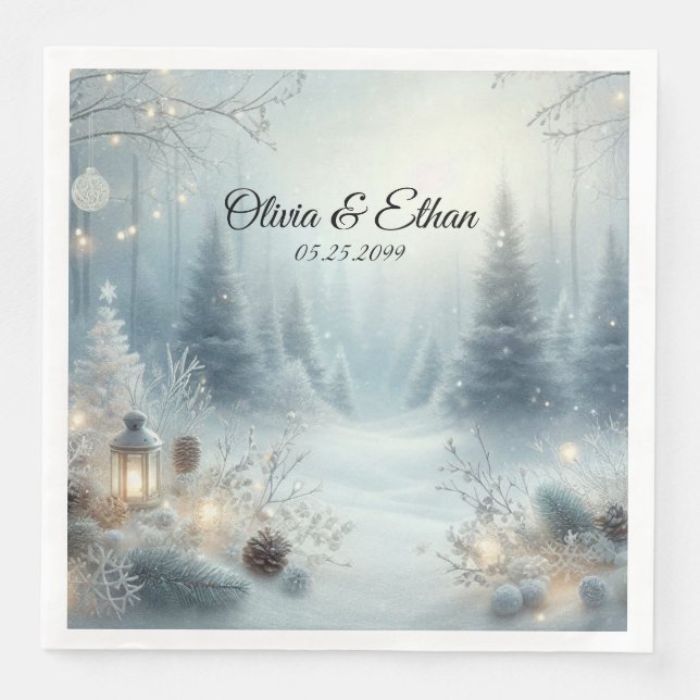 Serviette En Papier Whispers d'un solstice d'hiver (Devant)