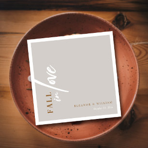 Serviette En Papier Whispers of Fall : Mariage de typographie de scrip
