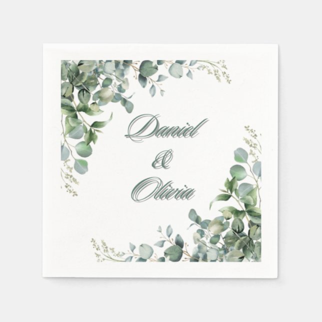 Serviette En Papier "Whispers of Green" (Devant)