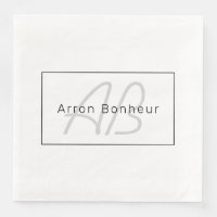 White Grey et Black | Cool Name & Monogram