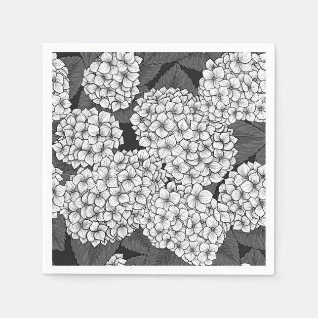 Serviette En Papier White hydrangea (Devant)