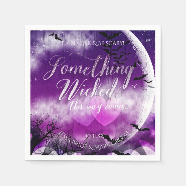 Serviette En Papier Wicked Fun Halloween Loon Moon Mariage (Devant)