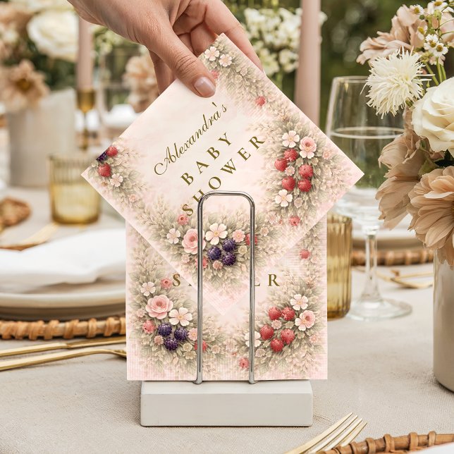 Serviette En Papier Wild Berry Garden Baby Shower (Créateur téléchargé)