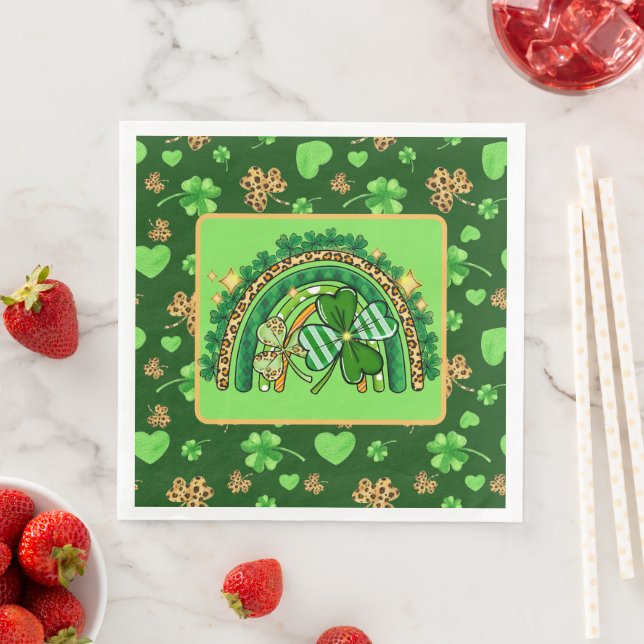 Serviette En Papier Wild Irish Rainbows  Paper Dinner Napkins (En situation)