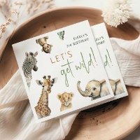 Wild Jungle Safari Animaux Anniversaires de enfant