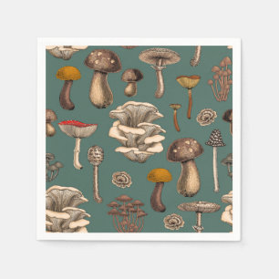 Serviette En Papier Wild Mushrooms