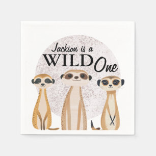 Serviette En Papier Wild One African Safari premier anniversaire