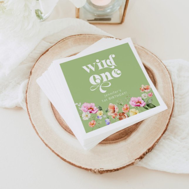 Serviette En Papier Wild one girl 1er anniversaire (Créateur téléchargé)