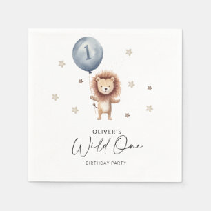 Serviette En Papier Wild One Lion 1er anniversaire