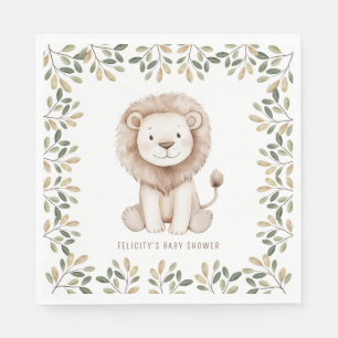 Serviette En Papier Wild One Safari Animaux Baby shower neutre