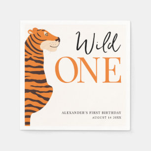 Serviette En Papier Wild One Tiger 1er anniversaire