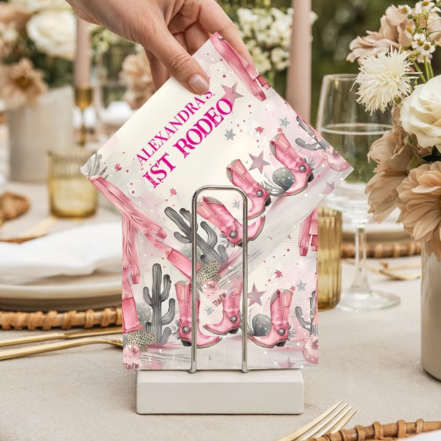 Serviette En Papier Wild West 1st Rodeo Birthday (Créateur téléchargé)