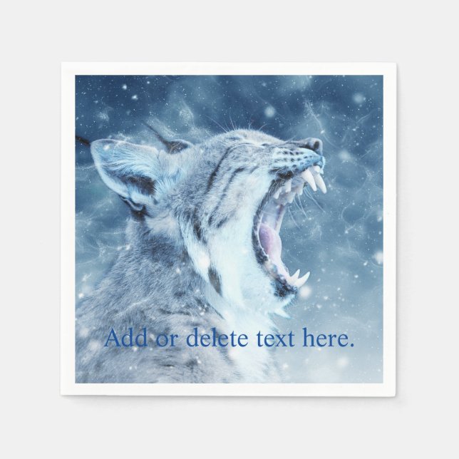 Serviette En Papier Wildcat dans la neige (Devant)