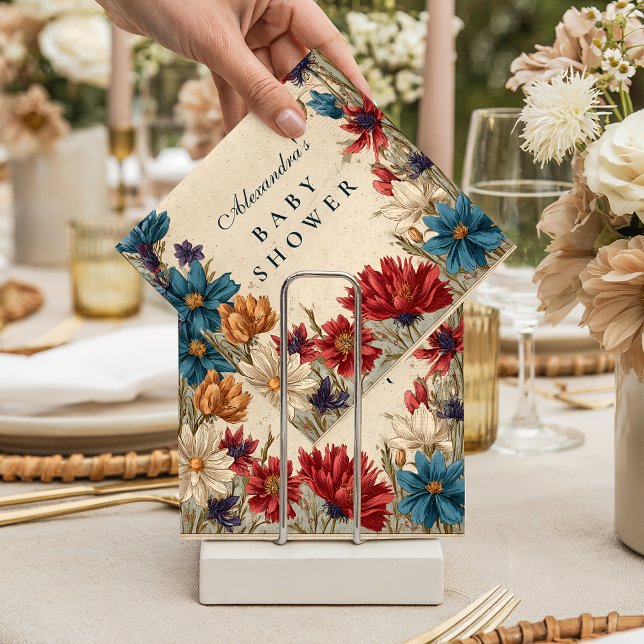 Serviette En Papier Wildflower Meadow Baby Shower (Créateur téléchargé)