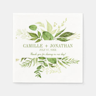 Serviette En Papier Wildwoods Botanical Rustic Greenerreception