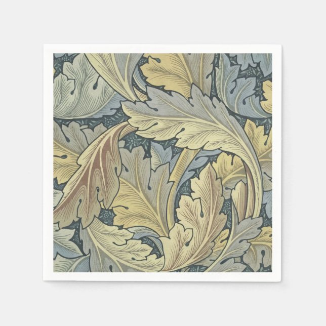 Serviette En Papier William Morris Acanthus Feuille Floral Art Nouveau (Devant)