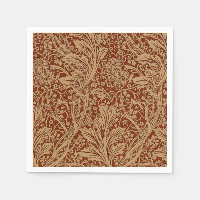 Serviette En Papier William Morris Arcadia Floral Garden Flower Classi (Devant)