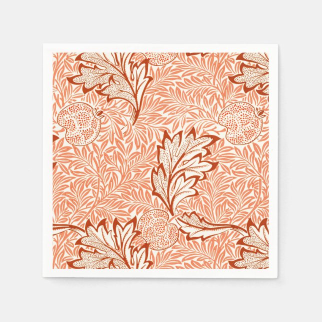 Serviette En Papier William Morris Botanical Apple Design (Devant)