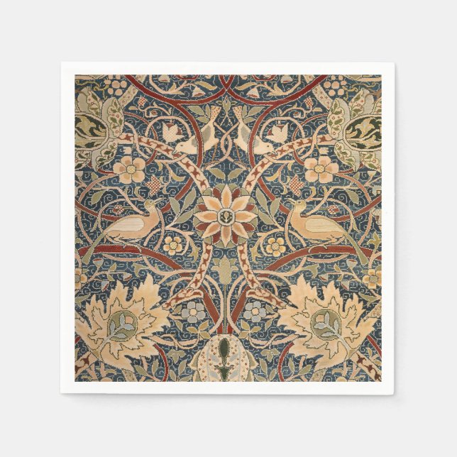Serviette En Papier William Morris Bullerswood Tapisserie Faux (Devant)