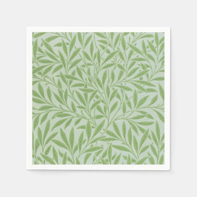 Serviette En Papier William Morris Fleur Willow Classic Green (Devant)