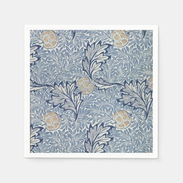 Serviette En Papier William Morris Flower Floral Design (Devant)