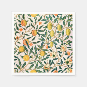 Serviette En Papier William Morris Fruit grenade Ornement blanc