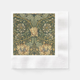 Serviette En Papier William Morris Honeysuckie Vert Jaune