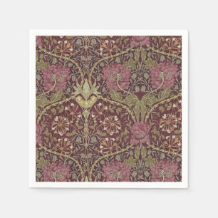 Serviette En Papier William Morris, Honeysuckle, floral.
