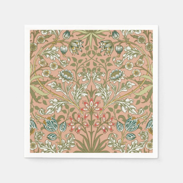 Serviette En Papier William Morris Hyacinth Flower Rose Art (Devant)