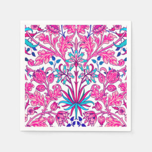 Serviette En Papier William Morris Hyacinth Imprimer, Fuchsia Pink