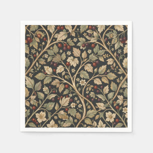 Serviette En Papier William Morris Inspiré par la Vigne de Baie Foncé