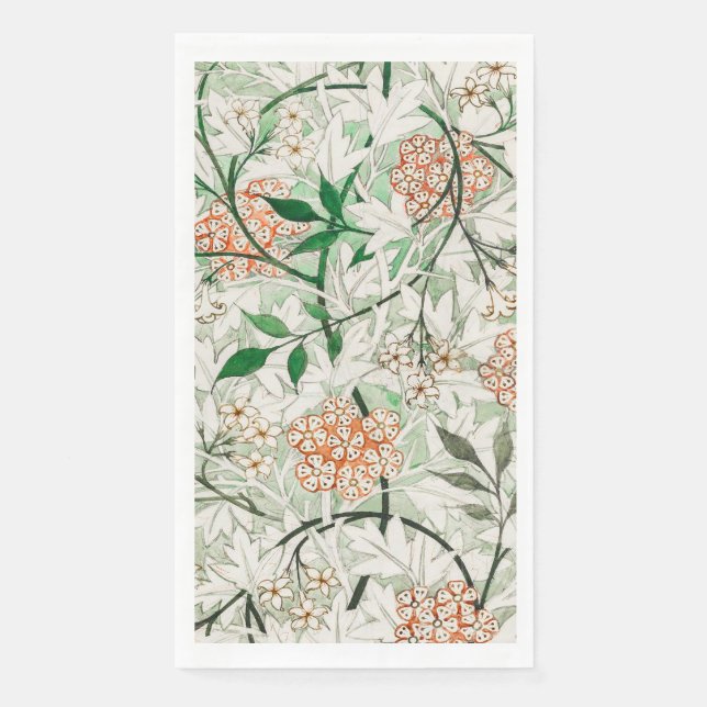 Serviette En Papier William Morris Jardin de Jasmin Fleur Classique (Devant)