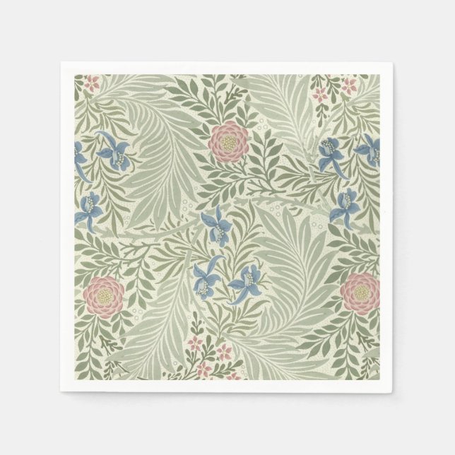 Serviette En Papier William Morris Larkspur Fond d'écran floral (Devant)