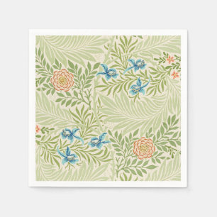 Serviette En Papier William Morris Larkspur Motif floral