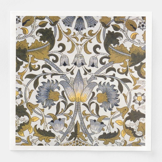 Serviette En Papier William Morris Lodden Fleur florale (Devant)