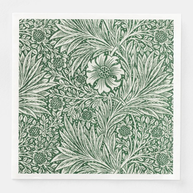 Serviette En Papier william morris marigold fleurs vertes (Devant)