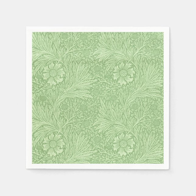 Serviette En Papier William Morris Marigold (Vert) Motif (Devant)