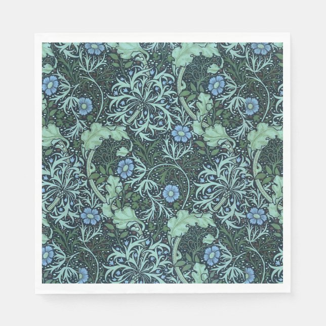 Serviette En Papier William Morris Motif d'algues (Devant)