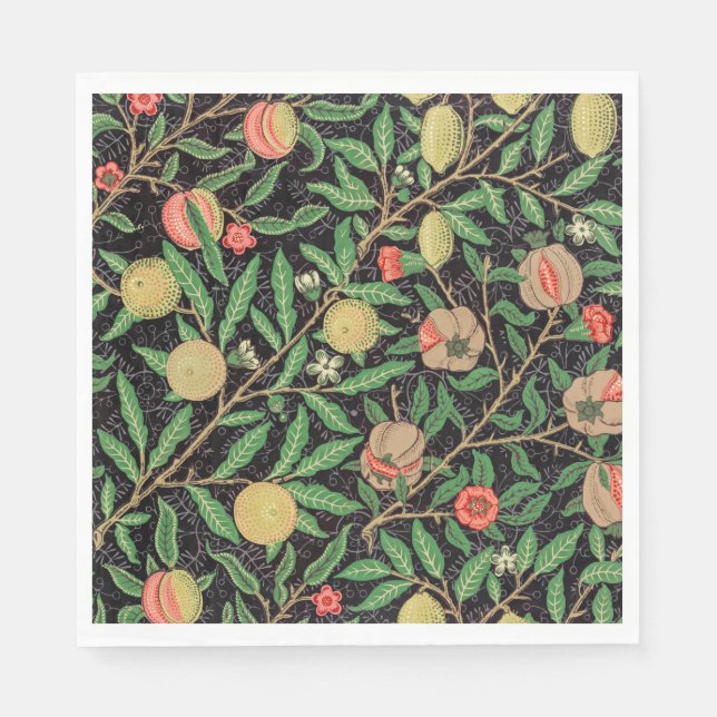 Serviette En Papier William Morris, Motif de fruits, (Devant)