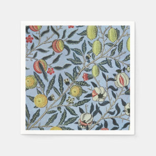 Serviette En Papier William Morris Motif Fruit Rouge Grenade Vintage