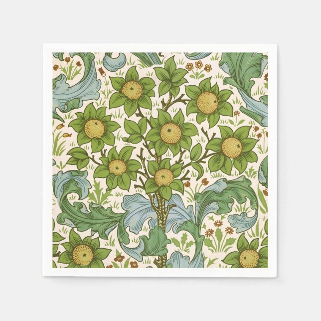 Serviette En Papier William Morris' Orchard Delight Art (Devant)