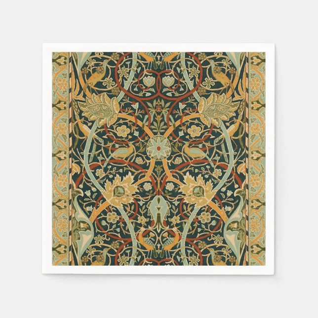 Serviette En Papier William Morris Perse Art oriental de la moquette (Devant)