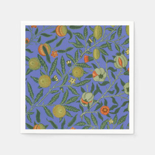 Serviette En Papier William Morris Pomegranate Bleu papier peint color