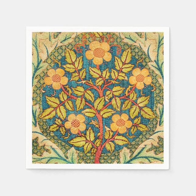 Serviette En Papier William Morris Rose Wreath : Arts et Métiers class (Devant)