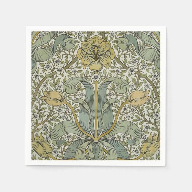 Serviette En Papier William Morris Spring Motif classique épais (Devant)