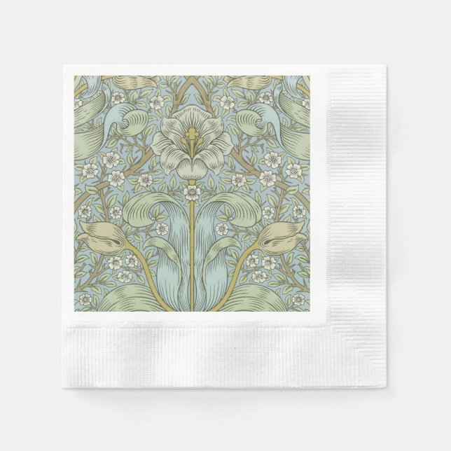 Serviette En Papier William Morris Spring Thicket : Floral antique (Devant)
