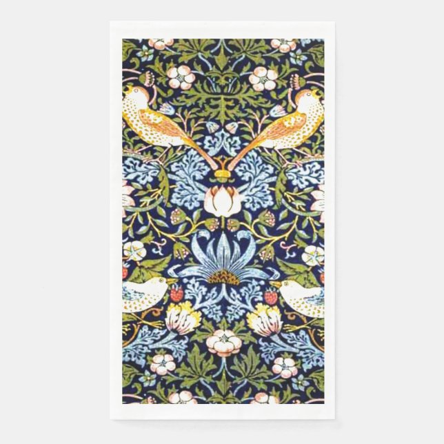 Serviette En Papier William Morris, Strawberry Thief (Devant)