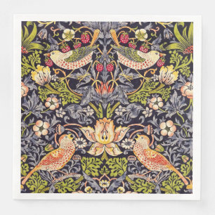 Serviette En Papier William Morris Strawberry Thief Floral Art nouveau